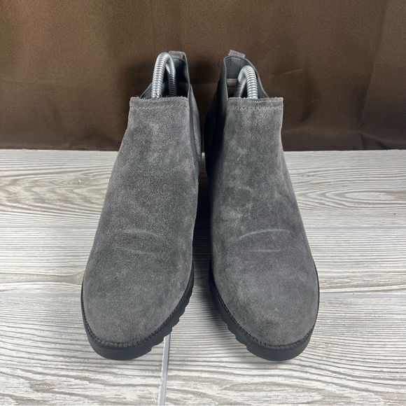 Naturalizer Darena Grey Leather Upper Hidden Wedge Slip-On Wedge Shoe Womens 9.5 - Picture 3 of 9